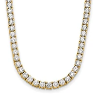 14K Yellow Gold 10.00cttw Lab Grown Diamond Tennis Style Necklace - 16”