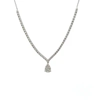 14K White Gold 1.00cttw Diamond Necklace, 18"