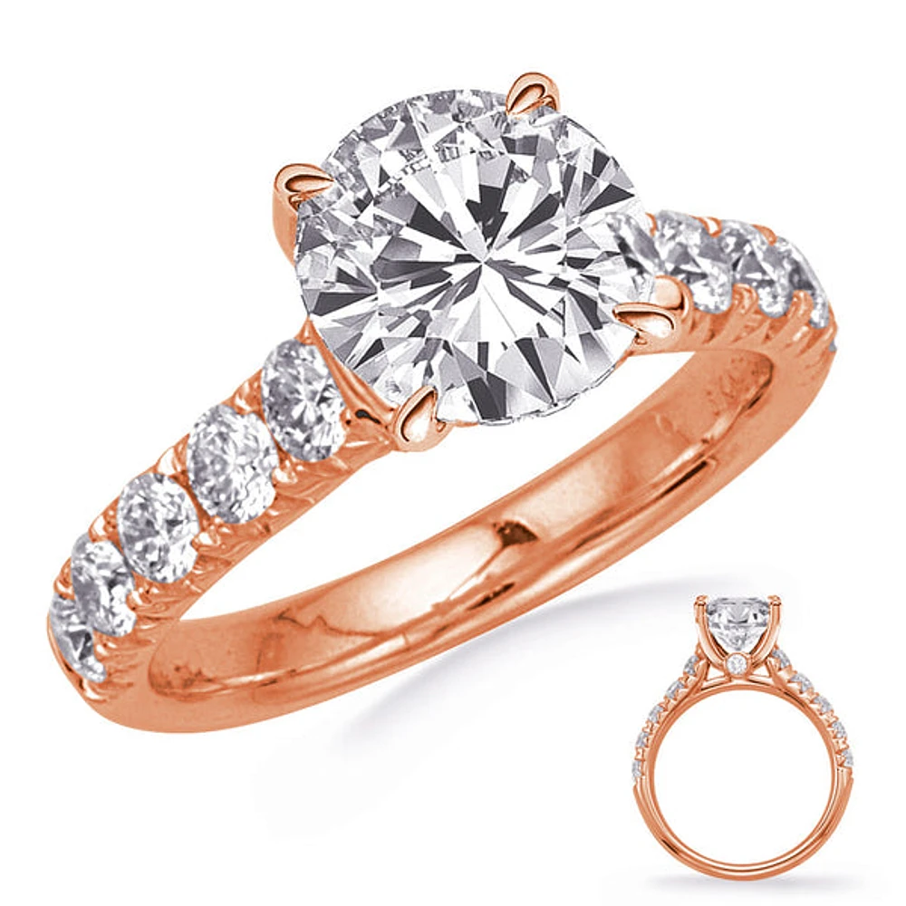 14K Round Brilliant Cut Diamond Ring