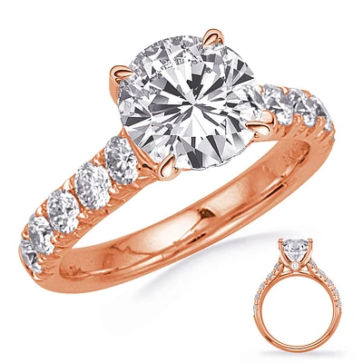 14K Round Brilliant Cut Diamond Ring