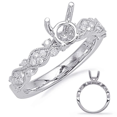 14K Round Brilliant Cut Diamond Ring