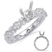 14K Round Brilliant Cut Diamond Ring