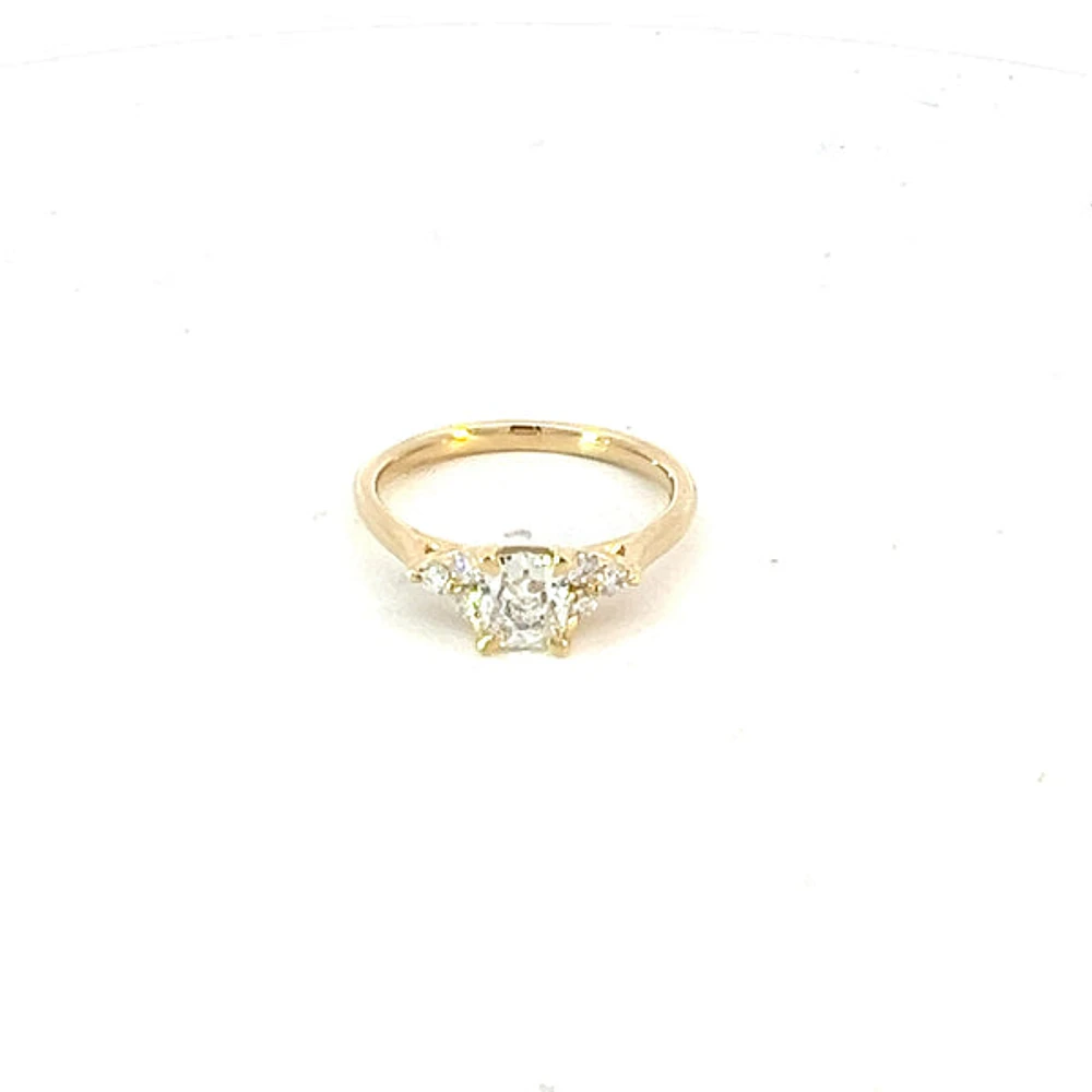 14K Yellow Gold 0.91cttw Lab Grown Cushion Cut Diamond Ring - /