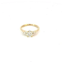 14K Yellow Gold 0.91cttw Lab Grown Cushion Cut Diamond Ring - /