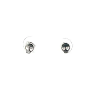 925 Sterling Silver Skull Earrings