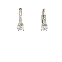 925 Sterling Silver Cubic Zirconia Huggies