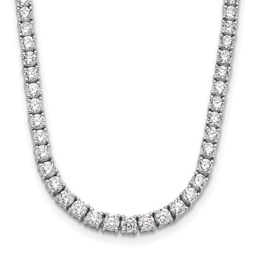14kw 10.00cttw Lab Grown Diamond Tennis Style Necklace - 16”