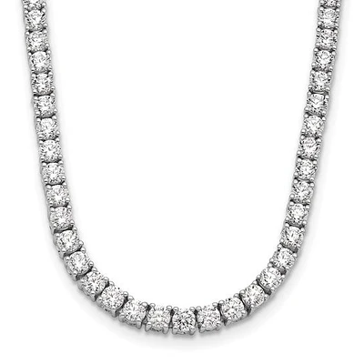 14kw 10.00cttw Lab Grown Diamond Tennis Style Necklace - 16”