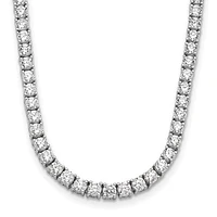 14kw 10.00cttw Lab Grown Diamond Tennis Style Necklace - 16”