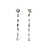 14K White Gold 0.89cttw Diamond Earrings