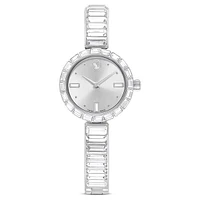 Swarovski Matrix Bangle watch, Swiss Made, Crystal bracelet, White, Stainless Steel 5677487