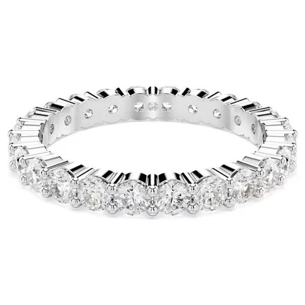 Swarovski - Matrix Vittore ring, Round cut, White, Silver-tone finish - 48