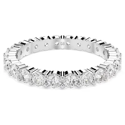 Swarovski - Matrix Vittore ring, Round cut, White, Silver-tone finish - 48