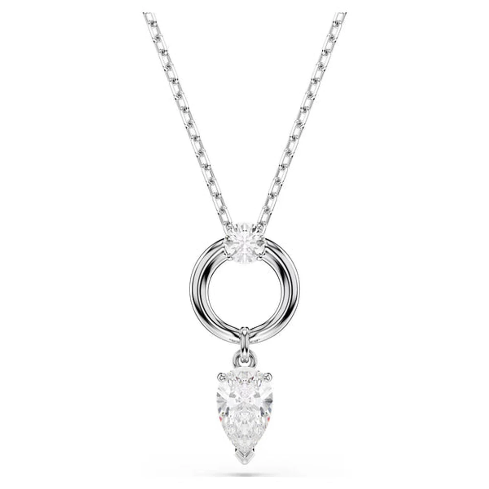 Swarovski Mesmera pendant, Pear cut, White, Rhodium plated 5723146