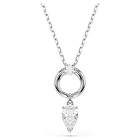 Swarovski Mesmera pendant, Pear cut, White, Rhodium plated 5723146