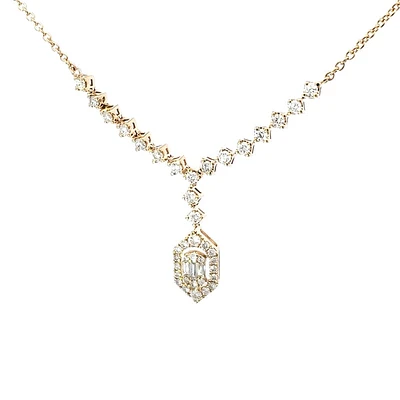 14K Yellow Gold 0.70 cttw Diamond Pendant