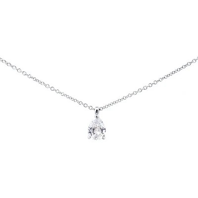 14K Gold Lab Grown cttw Pear Cut Diamond Pendant