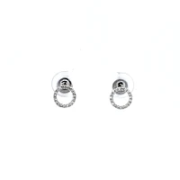 14K White Gold 0.10 cttw Diamond Earrings