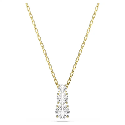 Swarovski Stilla Attract pendant, Round cut, White, Gold-tone plated 5723298