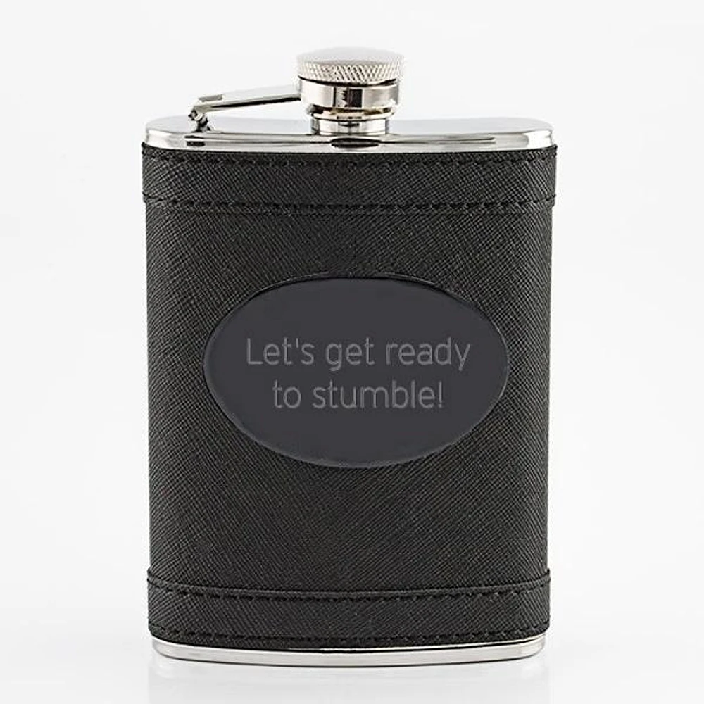 Black Flask with Black Plate