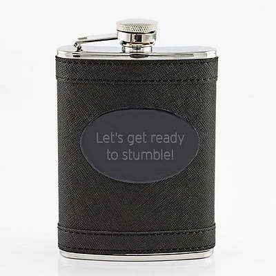 Black Flask with Black Plate