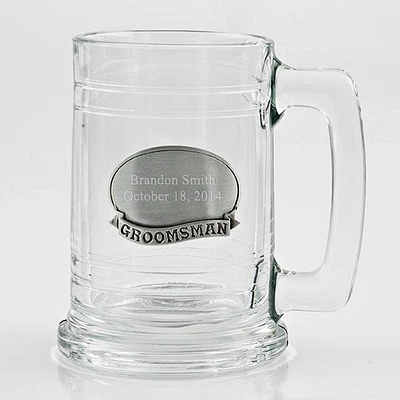 Groomsmen Glass Stein