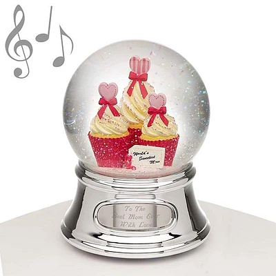 Worlds Sweetest Mom Cupcake Water Globe