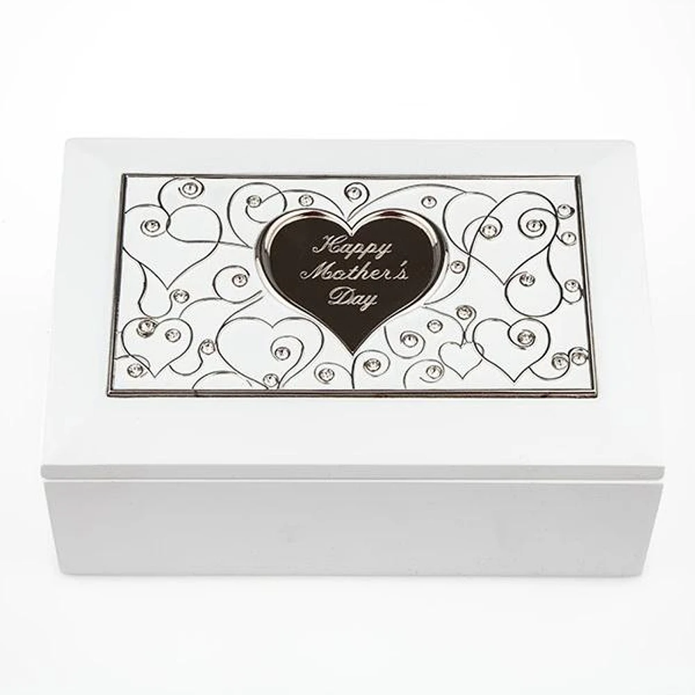 White Jewel Box Recessed Heart