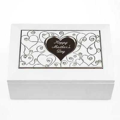 White Jewel Box Recessed Heart