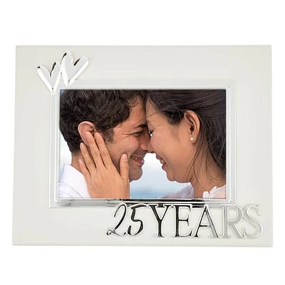 25 Years White Frame