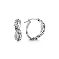 10K White Gold Cubic Zirconia 18mm Earrings