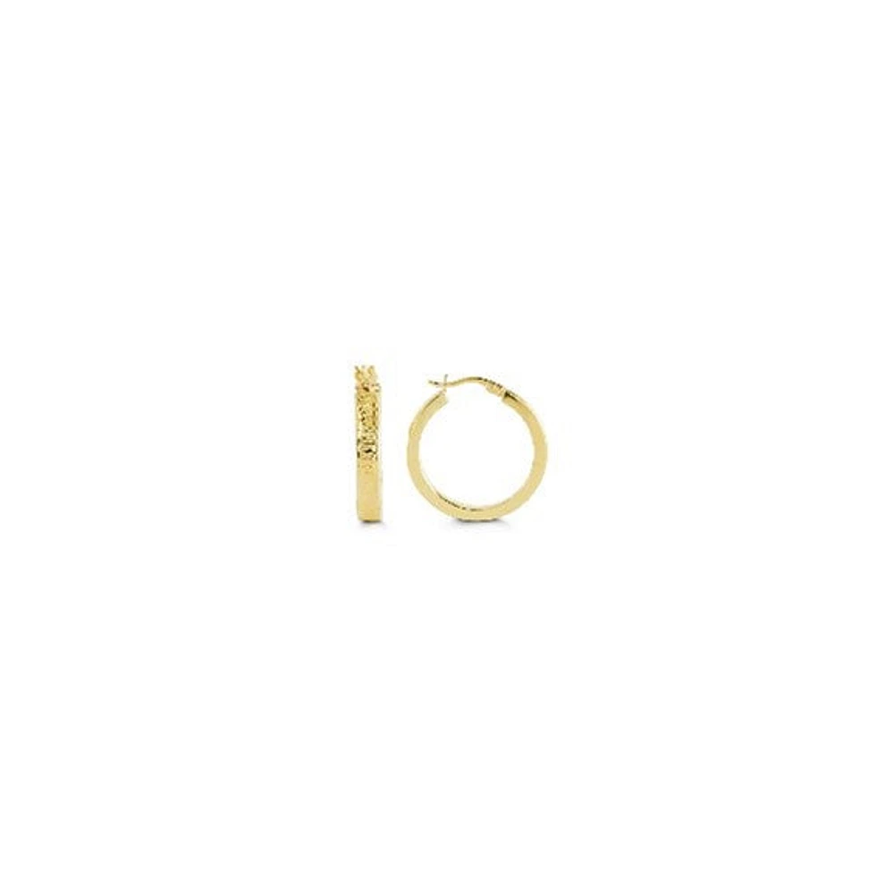 10K Yellow Gold 18mm Earrings