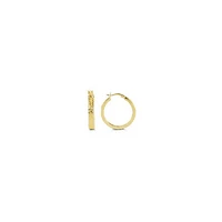 10K Yellow Gold 18mm Earrings