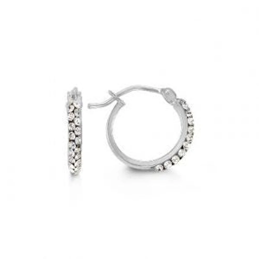 10K Gold Cubic Zirconia 15mm Earrings