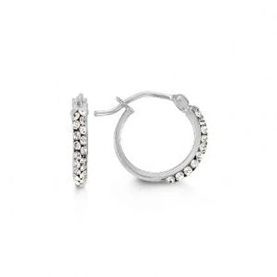 10K Gold Cubic Zirconia 15mm Earrings