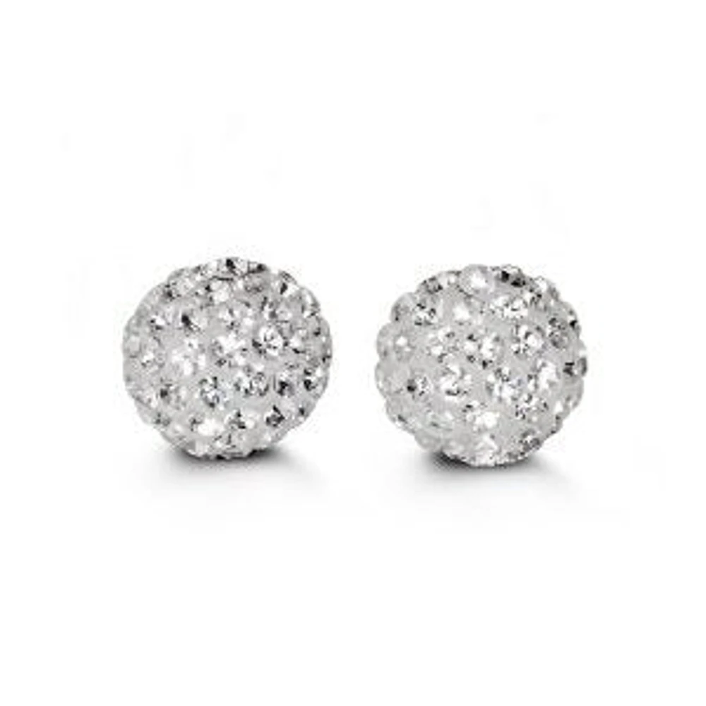 10K Yellow Gold Cubic Zirconia 10mm Earrings