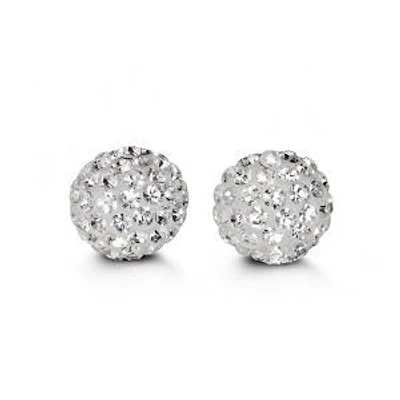 10K Yellow Gold Cubic Zirconia 8mm Earrings