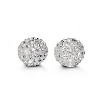10K Yellow Gold Cubic Zirconia 8mm Earrings