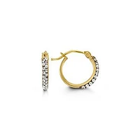 10K Yellow Gold Cubic Zirconia 15mm Earrings