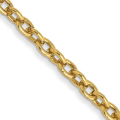 14K Gold 1.8mm Forzantine Cable with Lobster Clasp Chain - /