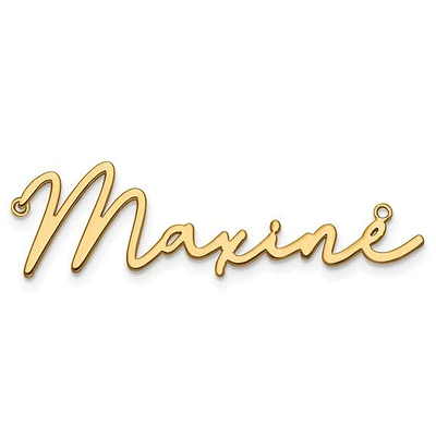 Personalized Polished Bathinda Font Name Plate with 1mm 18" Cable Chain