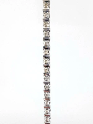 10K White Gold 2.00cttw Diamond Tennis Bracelet, 7"