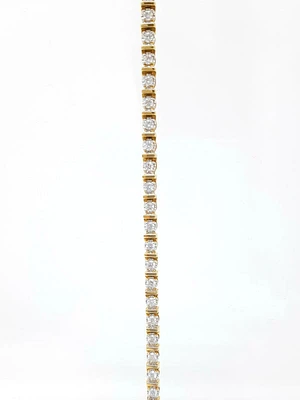 10K Yellow Gold 1.00cttw Diamond Tennis Bracelet, 7"
