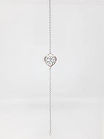 14K White & Rose Gold 0.05cttw Canadian Diamond Bracelet, 7"