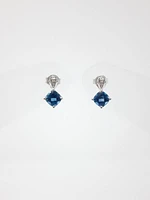 London Blue Topaz and Diamond Earrings