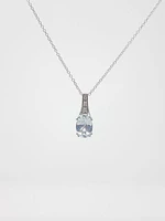 Aquamarine and Diamond Pendant