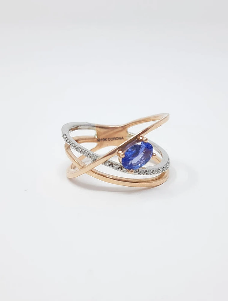 Tanzanite and Diamond Ring