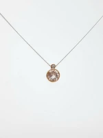 Morganite and Diamond Pendant