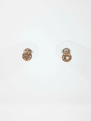 Morganite and Diamond Earrings
