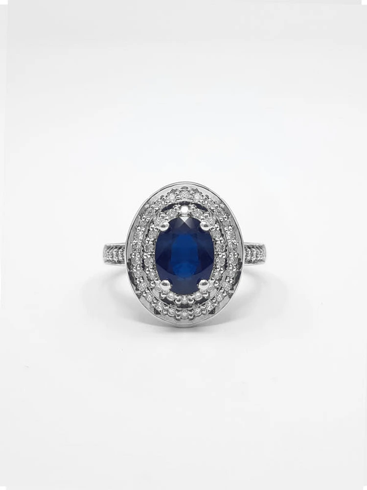 Sapphire and Diamond Ring